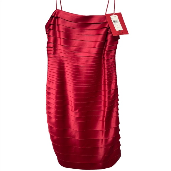 JS Collection petite strapless red dress size 10 - Picture 8 of 15